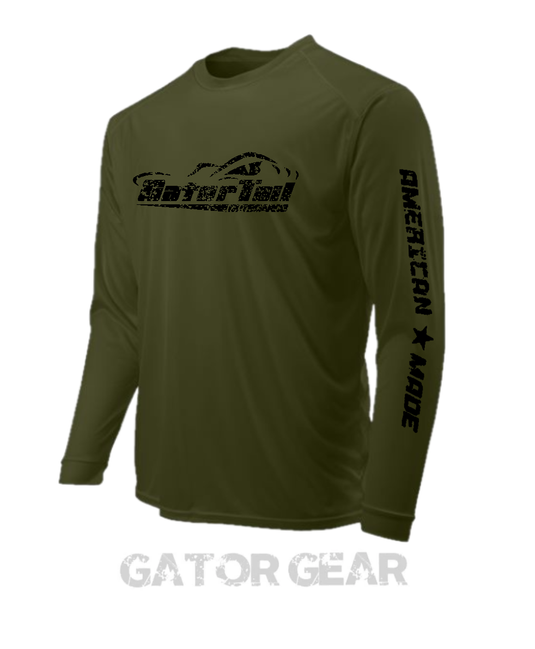 Olive Gatortail Long Sleeve Dri-Fit