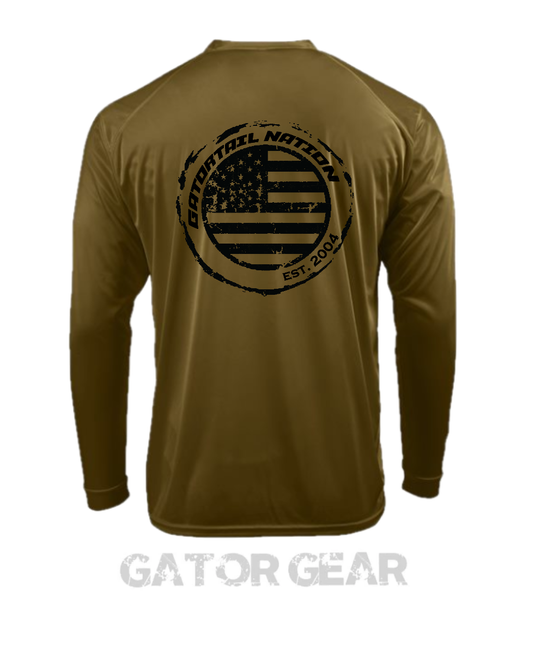 Woodland Brown Gatortail Long Sleeve Dri-Fit