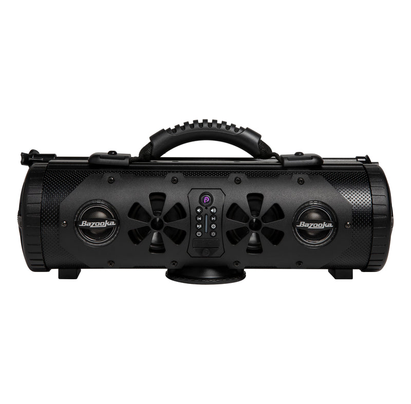 Load image into Gallery viewer, Bazooka G3 Party Bar MINI Portable Bluetooth Speaker | 70 Hours Battery Life | IP66 Waterproof | 450-watt MAX power | RGB-LED Lights | with one-click “Party Button” music-sharing technology | 6 Marine Grade Speakers
