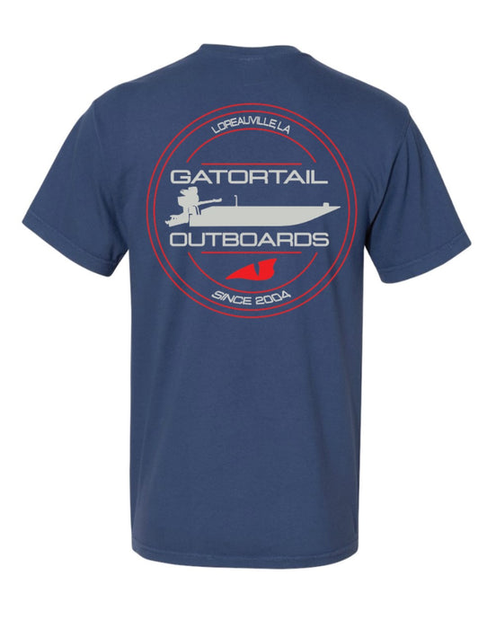 Gatortail Blue Short Sleeve Boat Logo
