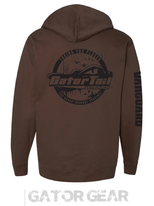 Brown Circle Logo Hoodie