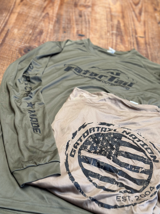 Woodland Brown Gatortail Long Sleeve Dri-Fit