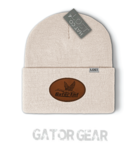 Lost Oat Leather Patch Beanie