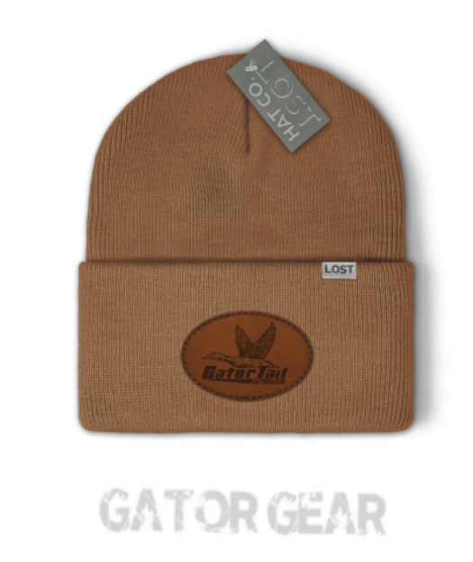 Lost Milo Leather Patch Beanie