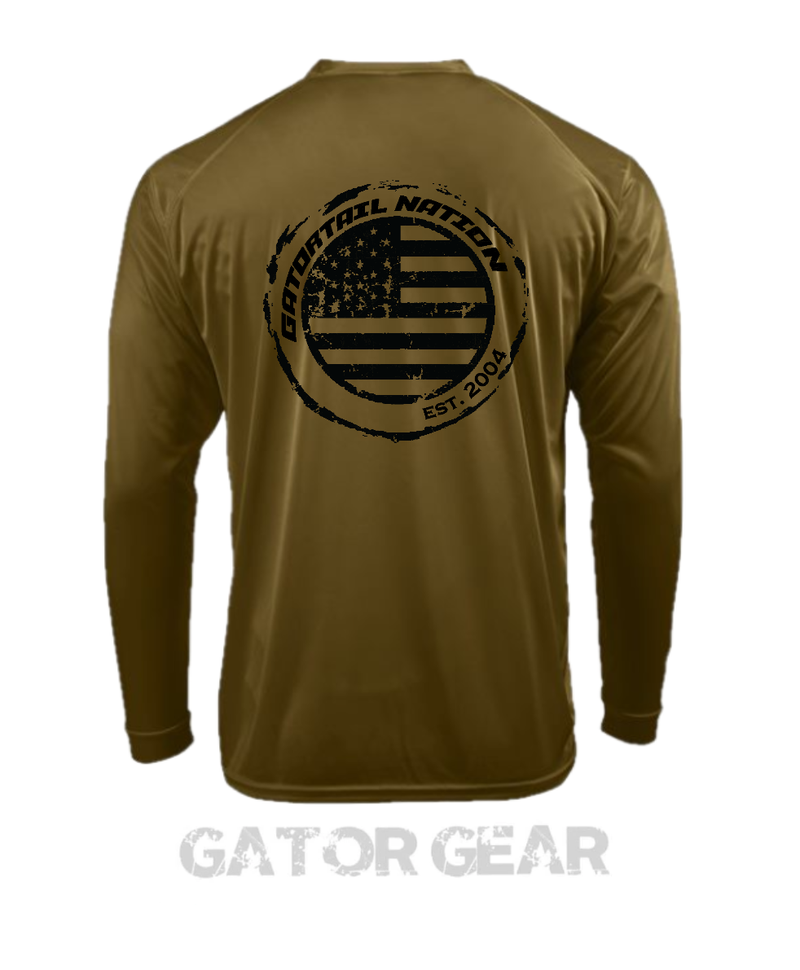 Load image into Gallery viewer, Woodland Brown Gatortail Long Sleeve Dri-Fit
